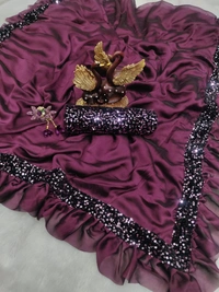  Ruffel Saree 